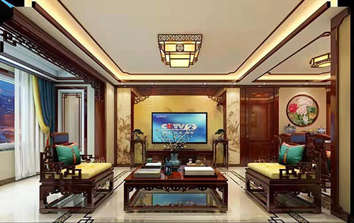 青州住宅新中式风格装修，尽显奢华品味